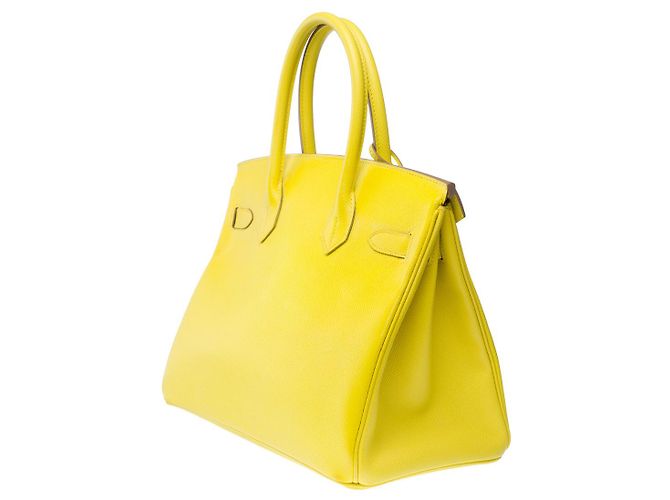 Hermès Borsa HERMES BIRKIN 30 in Pelle Gialla - 101563 Giallo - vista 6