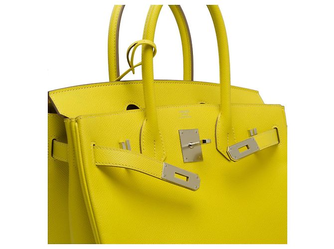 Hermès Borsa HERMES BIRKIN 30 in Pelle Gialla - 101563 Giallo - vista 7