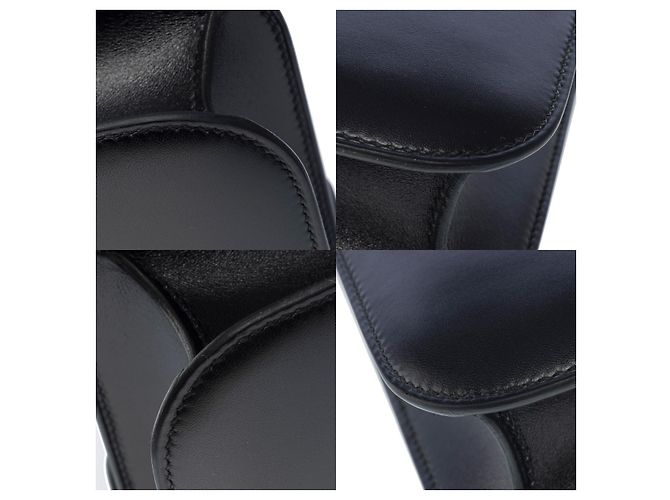 Hermès Sac HERMES Constance en Cuir Noir - 101564 - vue 11