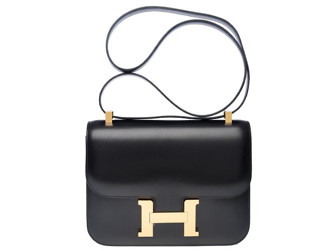 Hermès Sac HERMES Constance en Cuir Noir - 101564 - vue 3