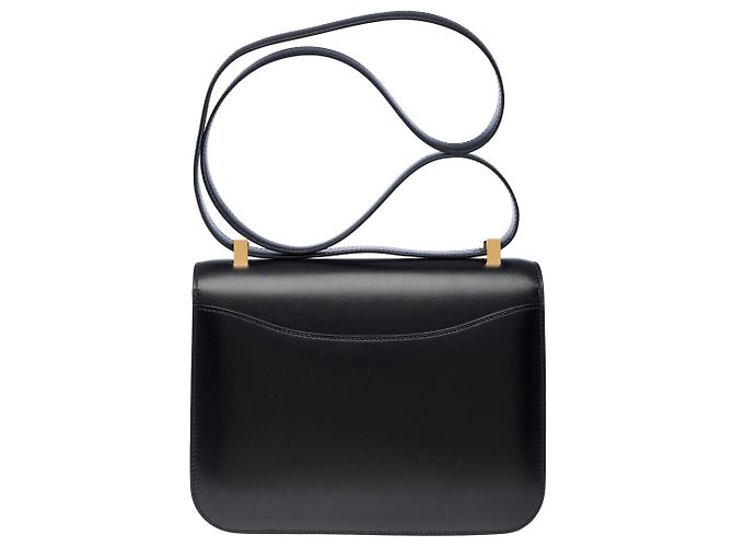 Hermès Sac HERMES Constance en Cuir Noir - 101564 - vue 4