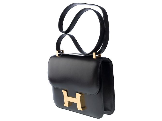 Hermès Sac HERMES Constance en Cuir Noir - 101564 - vue 5