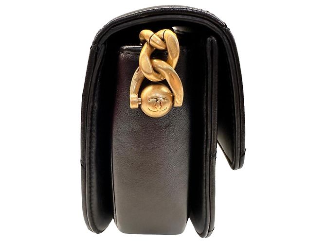 Borsa Chanel Mini Messenger in pelle di vitello nera Nero - vista 2