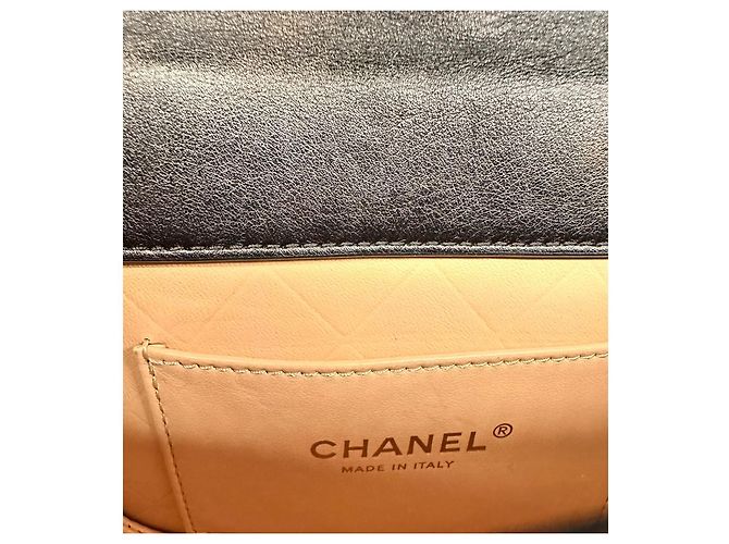 Borsa Chanel Mini Messenger in pelle di vitello nera Nero - vista 7
