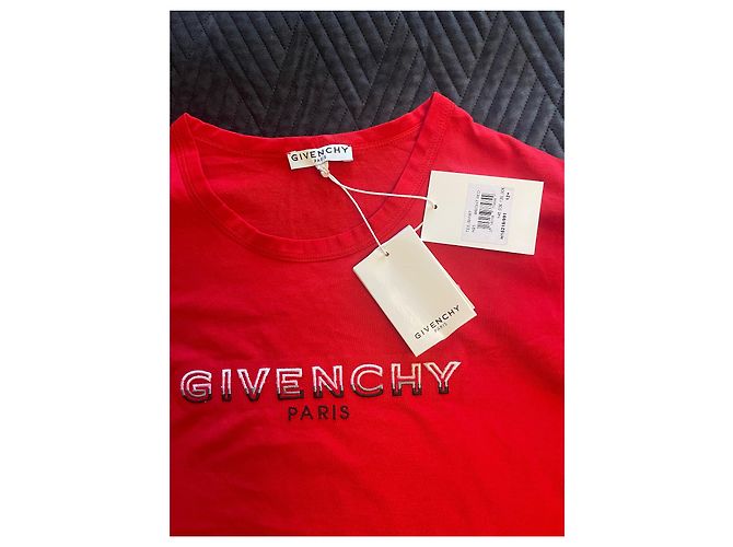 Givenchy Langarm T-Shirt Rot Baumwolle Mädchen - Ansicht 2