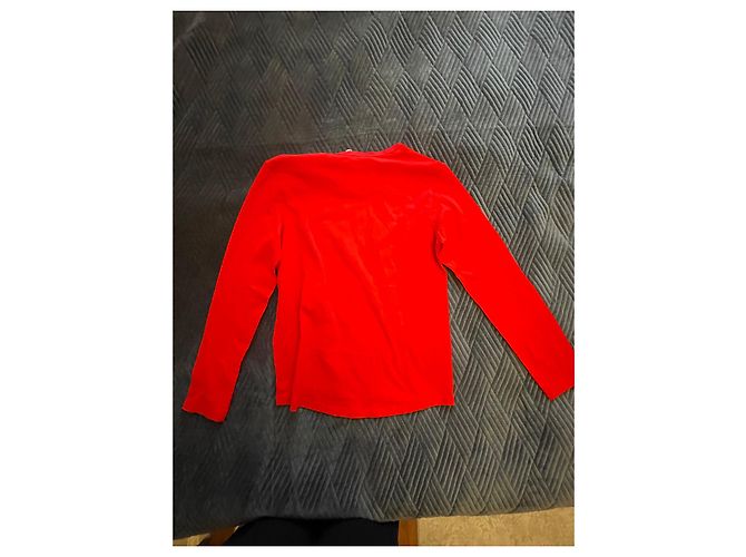 Givenchy Langarm T-Shirt Rot Baumwolle Mädchen - Ansicht 4