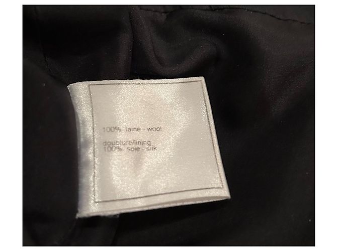 Cambon Falda acampanada Chanel negra de lana Negro - vista 5