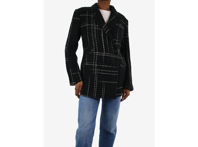 Anine Bing Black double-breasted wool-blend jacket - size XS - view 3