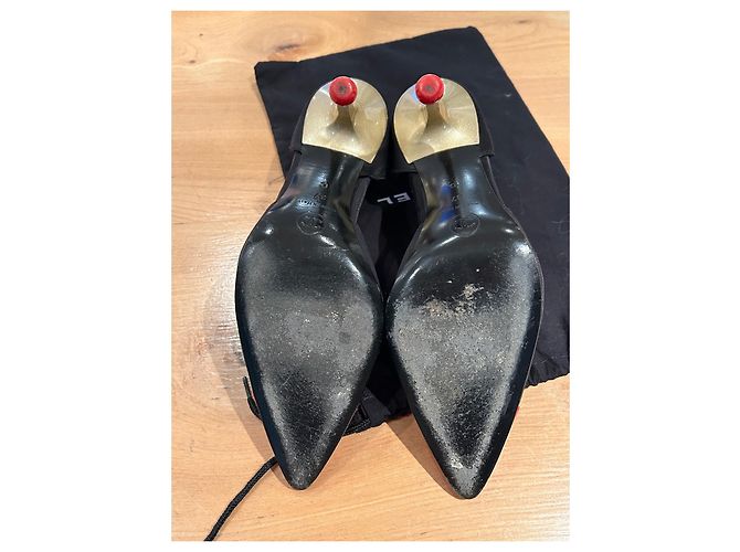 Cambon Chanel Passend zu Pumps Schwarz Rot Golden - Ansicht 6