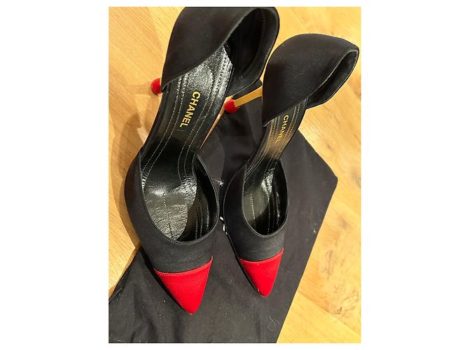 Cambon Chanel Passend zu Pumps Schwarz Rot Golden - Ansicht 8