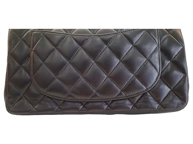 Chanel Classic Small borsa in pelle d'agnello trapuntata nera oro Nero - vista 5