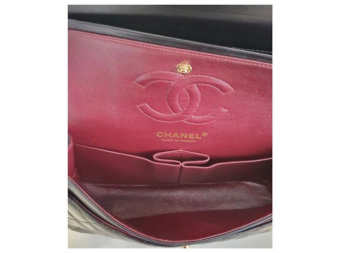 Chanel Classic Small borsa in pelle d'agnello trapuntata nera oro Nero - vista 7