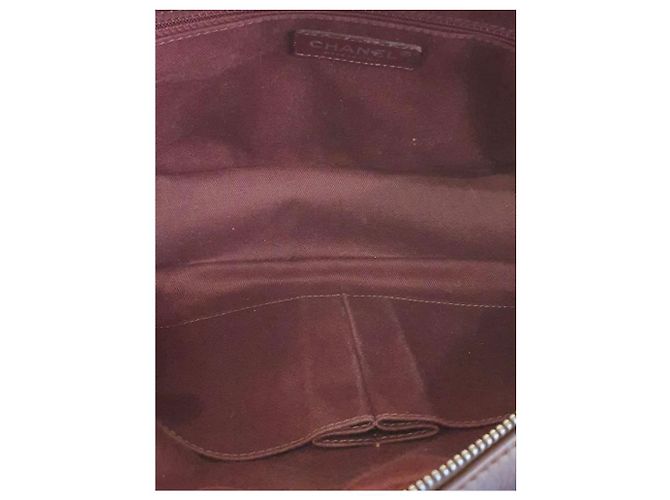 Borsa a tracolla Chanel Easy Flap pelle marrone - vista 11
