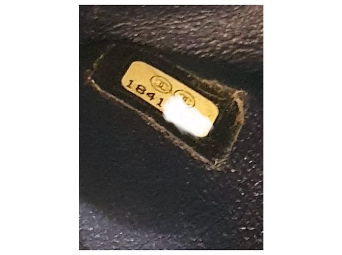 Chanel Jumbo bolsa de pele de cordeiro acolchoada azul marinho - vista 13