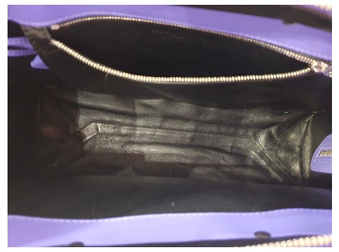 Borsa Balenciaga Shopping Bag Plat Cable Pelle Viola Viola scuro - vista 11