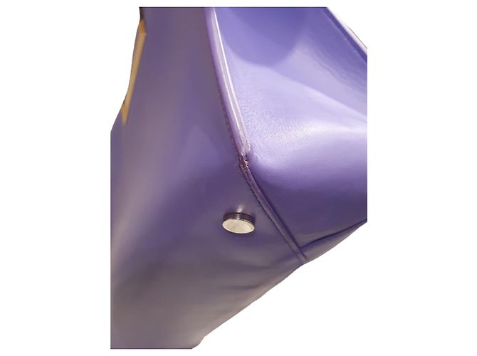 Borsa Balenciaga Shopping Bag Plat Cable Pelle Viola Viola scuro - vista 5