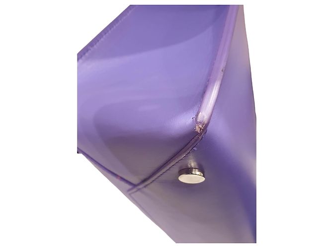 Borsa Balenciaga Shopping Bag Plat Cable Pelle Viola Viola scuro - vista 8