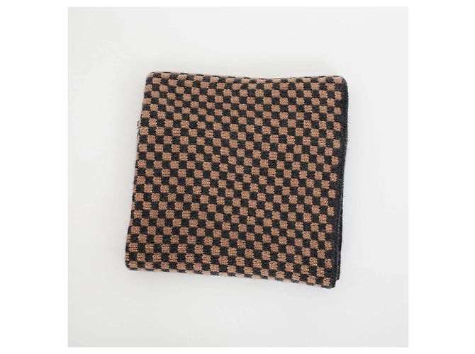 Max Mara Sciarpa Snood Gingham in Cashmere Beige Grigio - vista 6