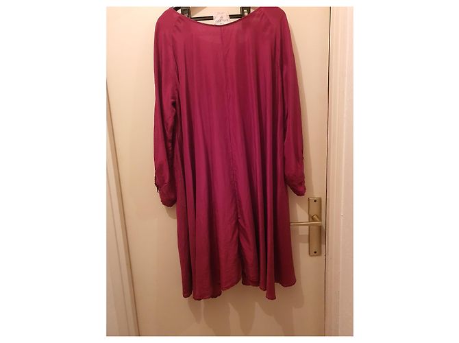 Forte Forte Seidenkleid Dunkelrot Bordeaux - Ansicht 3