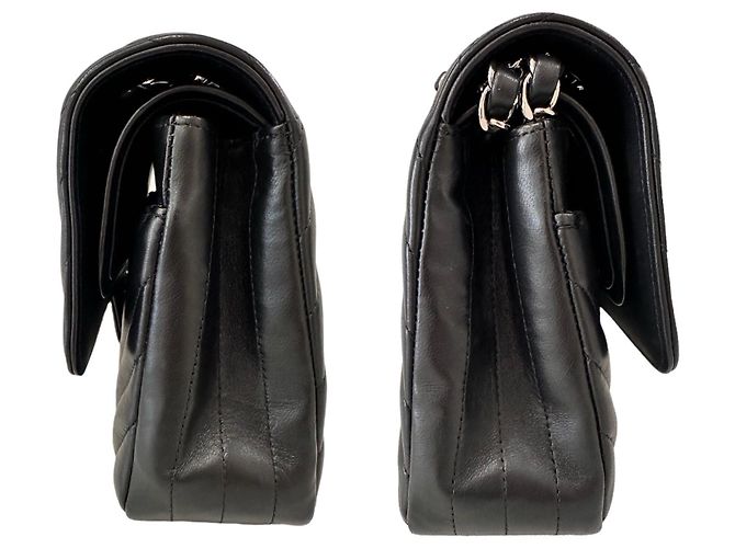 Borsa Chanel Chevron in pelle nera Nero - vista 2