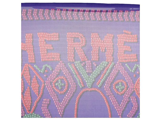 Hermès HERMES CARRE 90 KELLY EN PERLES Sciarpa Seta Viola Auth 57822 Porpora - vista 3