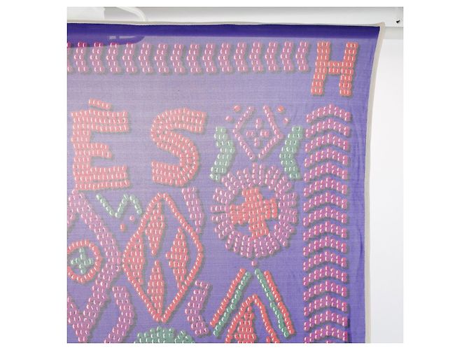 Hermès HERMES CARRE 90 KELLY EN PERLES Sciarpa Seta Viola Auth 57822 Porpora - vista 4