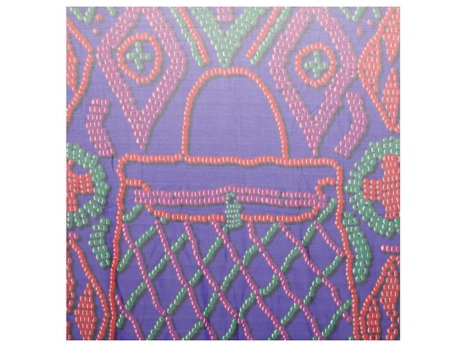Hermès HERMES CARRE 90 KELLY EN PERLES Sciarpa Seta Viola Auth 57822 Porpora - vista 6