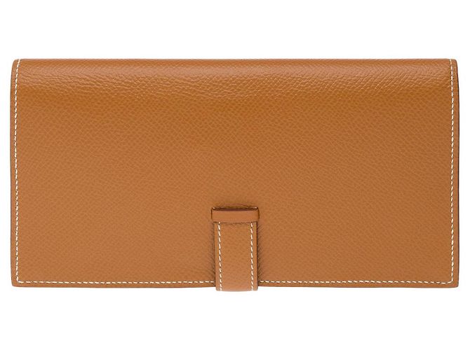 Béarn Hermès HERMES Bearn-Accessoire aus goldenem Leder - 101557 - Ansicht 3