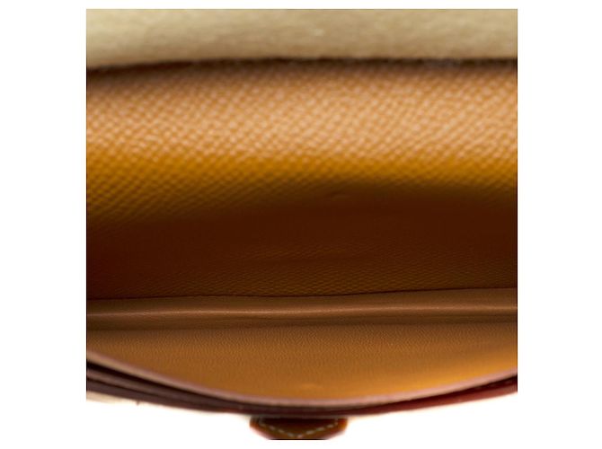 Béarn Hermès HERMES Bearn-Accessoire aus goldenem Leder - 101557 - Ansicht 7