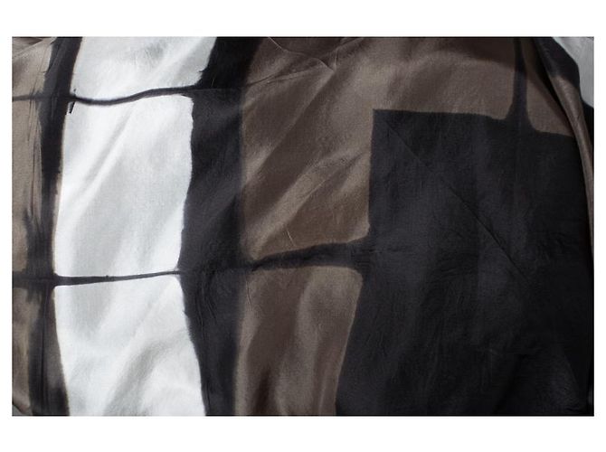 Autre Marque De Novembre, sciarpa con stampa grafica dip dye Marrone Nero - vista 4