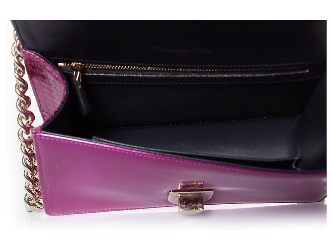Christian Dior, Borsa con patta Diorama metallizzata Rosa - vista 10