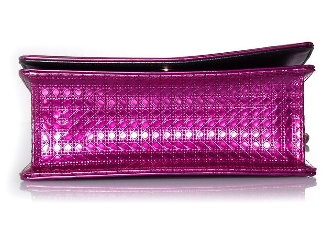 Christian Dior, Borsa con patta Diorama metallizzata Rosa - vista 5