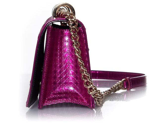 Christian Dior, Borsa con patta Diorama metallizzata Rosa - vista 8