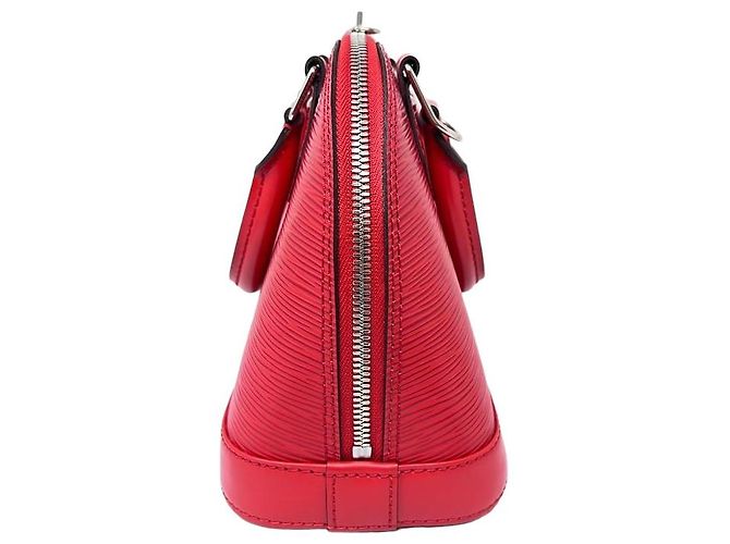 Louis Vuitton Alma BB in pelle Epi rossa Rosso - vista 3