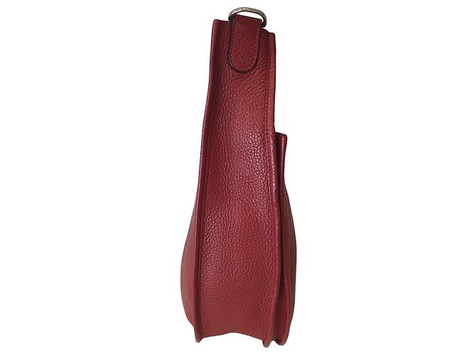 Hermès Evelyne 33 in pelle Taurillon Clemence rossa Rosso - vista 2