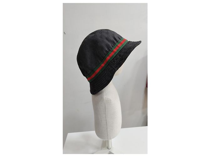 Cappello Pescatore Gucci Nero in Tela - vista 2