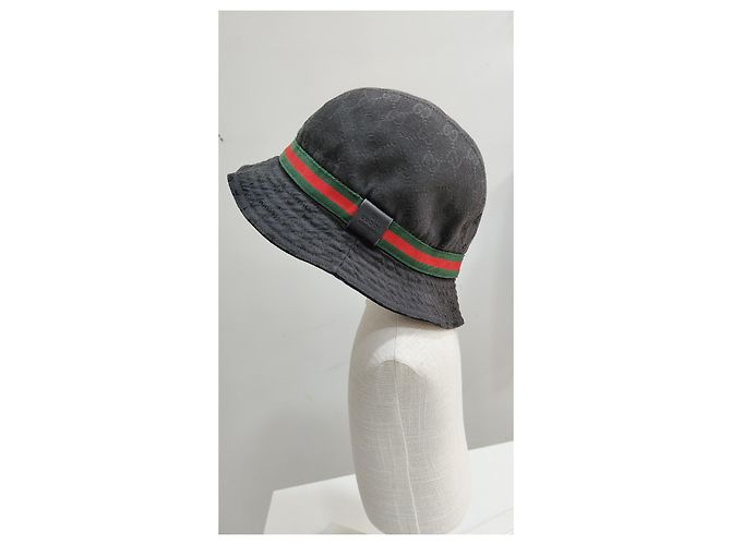 Cappello Pescatore Gucci Nero in Tela - vista 3