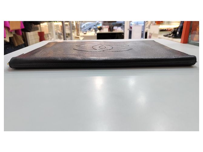 Portadocumenti Chanel pelle caviale nera Nero - vista 11