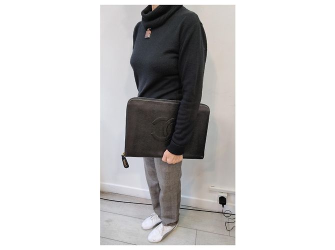 Portadocumenti Chanel pelle caviale nera Nero - vista 2