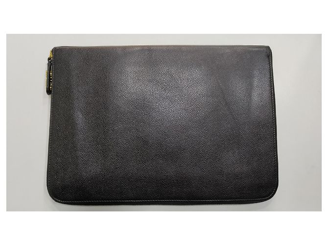 Portadocumenti Chanel pelle caviale nera Nero - vista 3