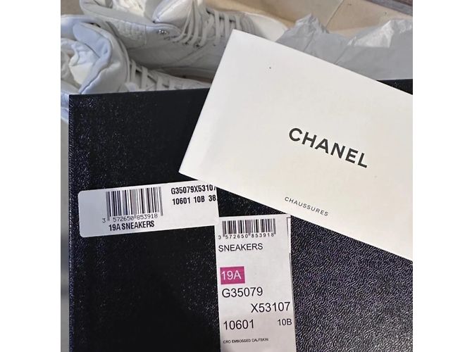 Scarpe da ginnastica Chanel 38,5 Bianco - vista 12