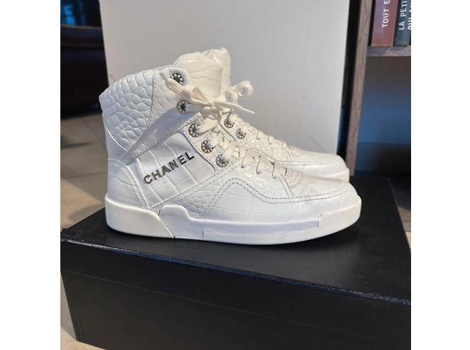 Scarpe da ginnastica Chanel 38,5 Bianco - vista 4