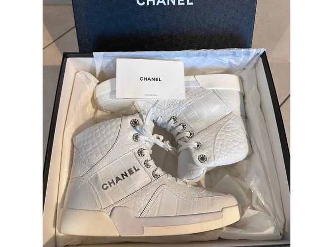 Scarpe da ginnastica Chanel 38,5 Bianco - vista 5