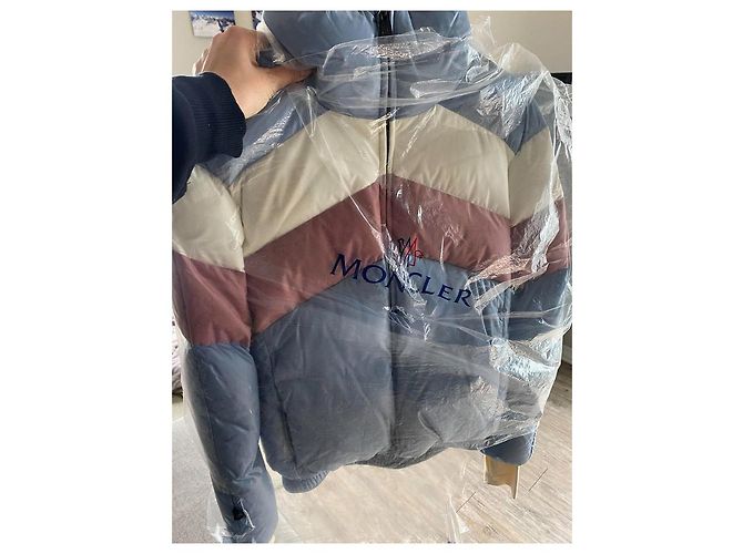 Moncler Jaqueta Grenoble Lamar Rosa Branco Azul - vista 2