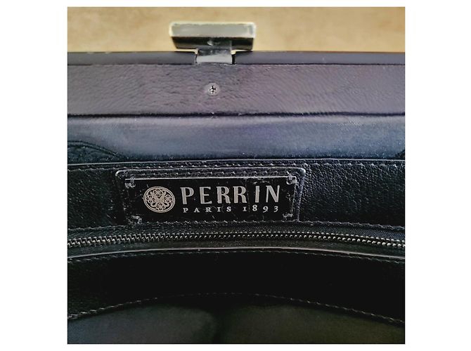 Autre Marque Borsa Perrin of Paris l'Attelage in pelle nera Nero - vista 2