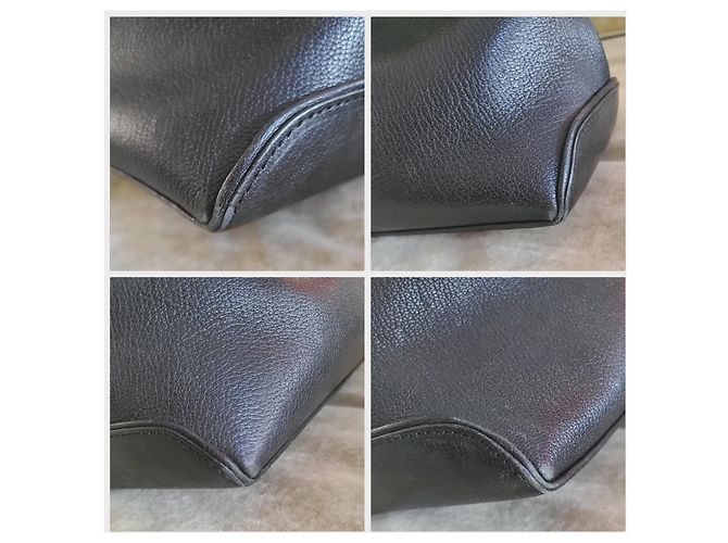 Autre Marque Borsa Perrin of Paris l'Attelage in pelle nera Nero - vista 5