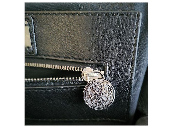 Autre Marque Borsa Perrin of Paris l'Attelage in pelle nera Nero - vista 6