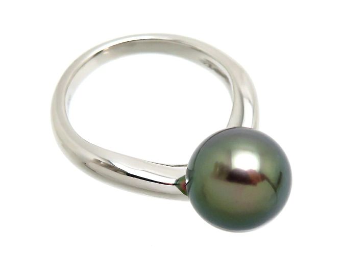 Mikimoto Platin-Ring mit schwarzen Perlen - Ansicht 2