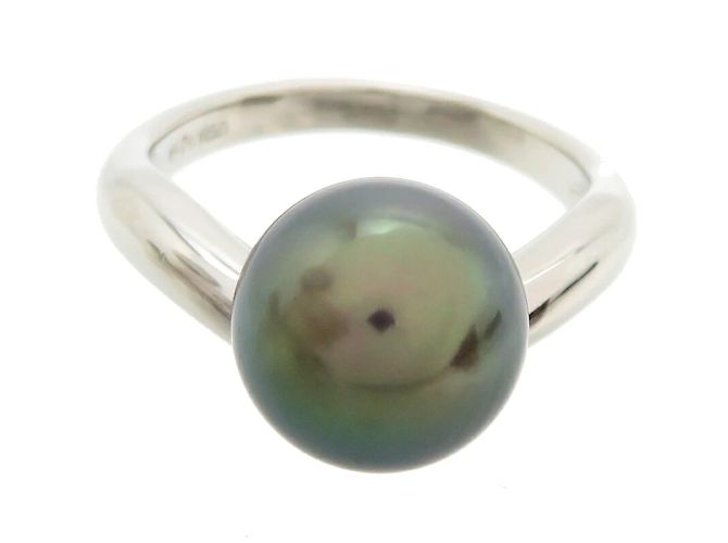 Mikimoto Platin-Ring mit schwarzen Perlen - Ansicht 4