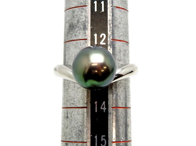 Mikimoto Platin-Ring mit schwarzen Perlen - Ansicht 6
